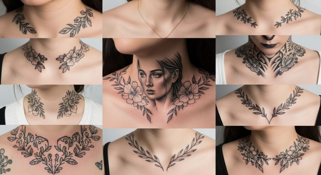 22 Graceful Collarbone Tattoos That Feel Delicate